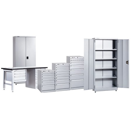 ARMOIRE UNIWORKS 4 TABLETTES L.900 X P.450 X H.1800 MM